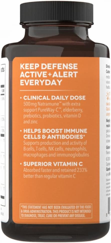 LifeSeasons Clinical Immunity Daily Boost - Complemento para el Sistema Inmunológico con Pre+Probióticos, Saúco, Zinc, Vitamina C y D3 - 60 Cápsulas
