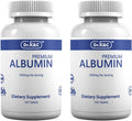 Dr.K&C Premium Albumin Protein Supplement 1000mg, 2 Bottles (120 Tablets Each), Daily Energy & Wellness Support