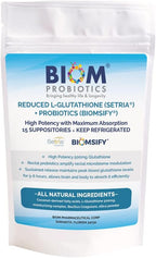 Supositorio de Glutatión Reducido 500mg (Setria) + Probióticos - Alta Potencia y Biodisponibilidad