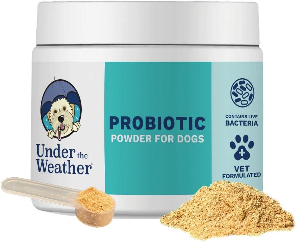 Under The Weather Probiótico en Polvo para Perros - Fórmula Veterinaria - 120 porciones