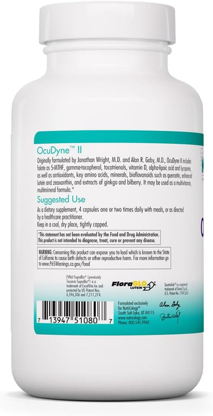 NutriCology OcuDyne II - 10 mg de Luteína, – Folato: contribuye al metabolismo normal de la homocisteína. – Image 3