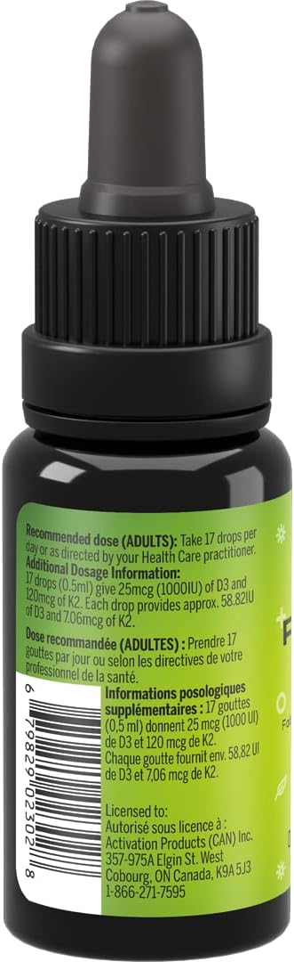 Perfect K2D3, Líquido de Vitamina D3 con K2, 15 ml