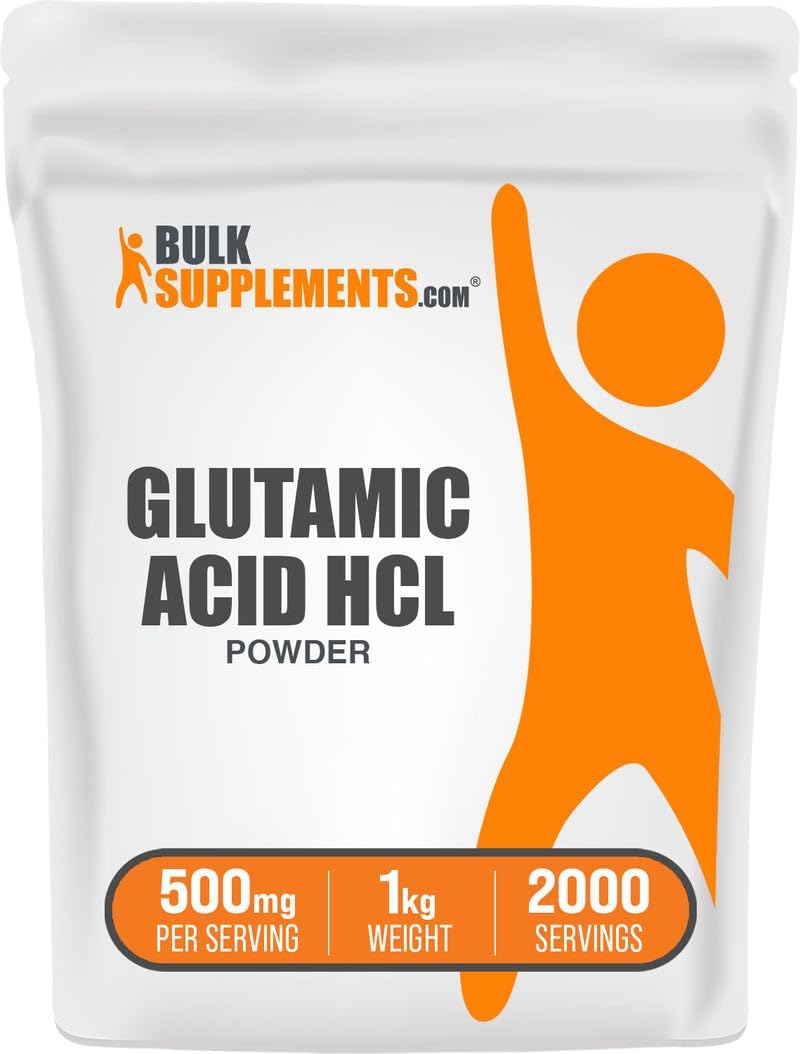 L-Ácido Glutámico HCl en Polvo - 500mg por Ración - 100g (3.5 oz)