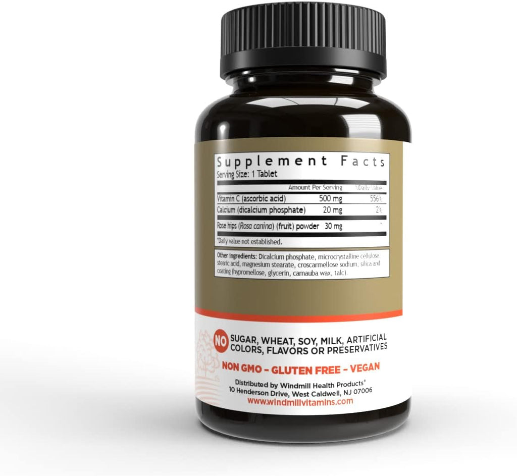 Windmill Vitamina C 500 mg con Escaramujo, 100 Comprimidos