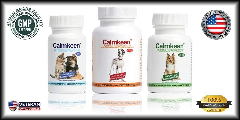 Calmkeen 225 mg Complemento Nutricional para Perros Medianos de 10 kg o Más (60 Cápsulas)