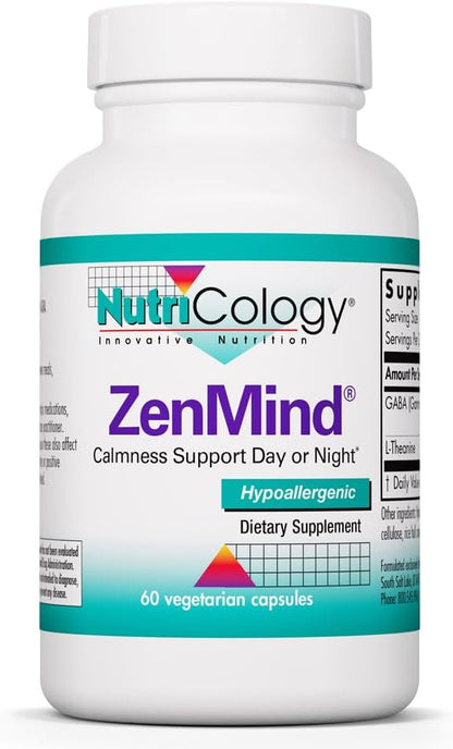 ZenMind - 550 mg GABA y 200 mg L-teanina - Calma y relajación - Allergy Research Group – Image 1