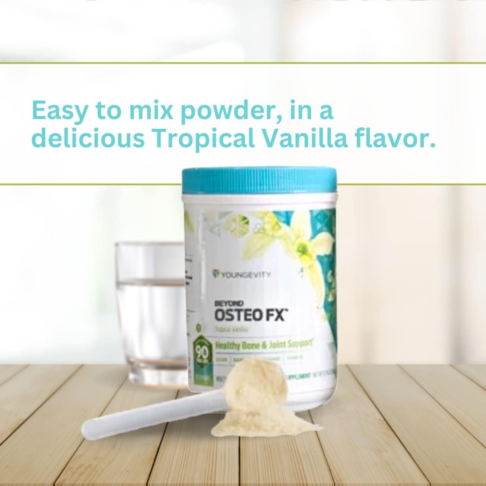 Youngevity Beyond Osteo FX - Tropical Vanilla - Polvo Multivitamínico para Huesos, 6 Envases