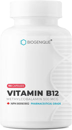 Biogenique Vitamina B12 Metilcobalamina 500 mcg - 90 Cápsulas