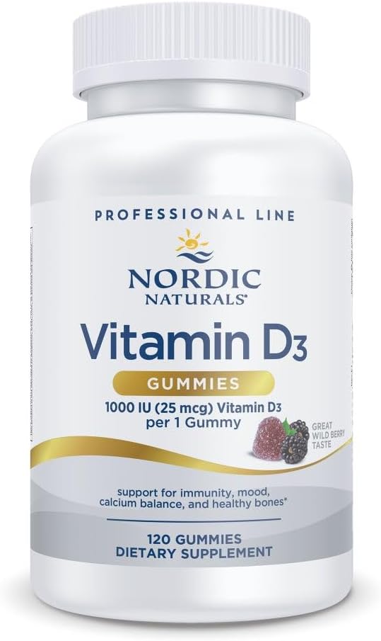 Nordic Naturals Pro Vitamina D3 Gomitas, Wild Berry - 60 Gomitas - 1000 UI