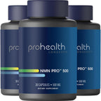 ProHealth NMN Pro 500 (30 Cápsulas, Paquete de 3) - Mononucleótido de Nicotinamida - Precursor NAD+
