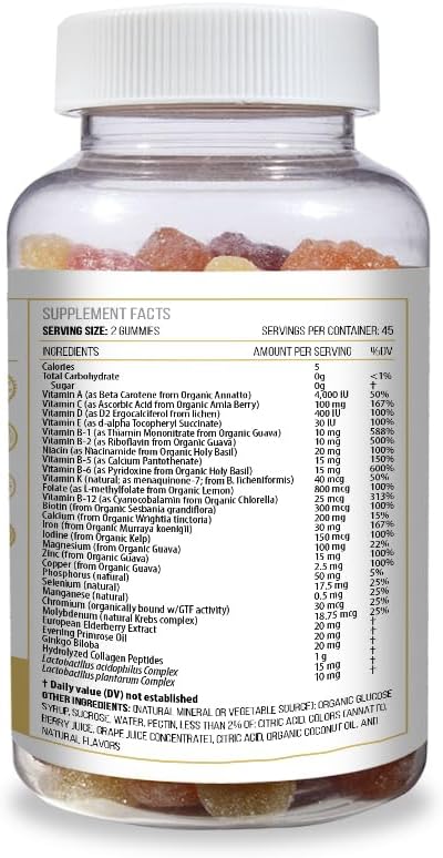 ACTIF Women Age 60+ Gummies Multivitamínico con Probióticos - 90 Gominolas