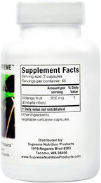 Supreme Nutrition Vidanga Supreme, 90 Cápsulas Vegetarianas