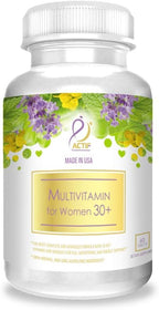 ACTIF Multivitamínico para Mujeres +30 con 30 Vitaminas y Hierbas Orgánicas, No Transgénico, Fabricado en EE.UU., Suministro para 2 Meses