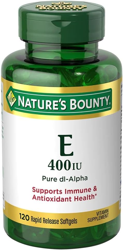 Nature's Bounty E-400 UI Pura dl-Alfa Cápsulas Blandas, 120 Unidades