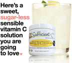 Sufficient-C 4.000 mg Vitamina C de alta dosis, mezcla para bebida de limón y melocotón 250 g