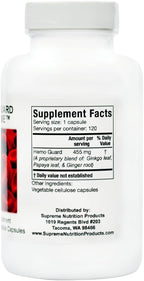 Supreme Nutrition Hemo Guard Supreme, 120 Cápsulas Vegetarianas Puras de Combinación Herbal