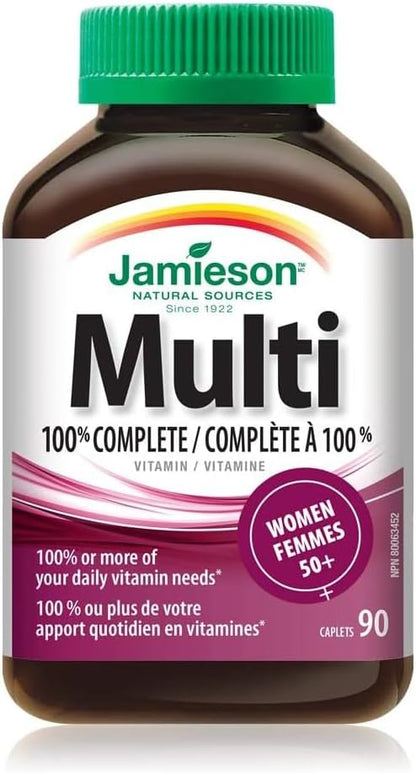 Jamieson Multi Complete Vitamin para Mujeres 50+ 90 Comprimidos – Image 2