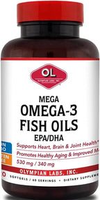 Aceite de Pescado Mega Omega 3 de Olympian Labs, 60 dosis