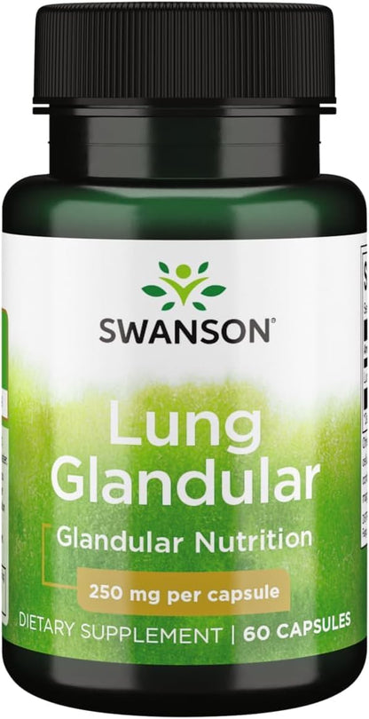 Swanson Raw Lung Glandular 250 mg - 60 Cápsulas – Image 1