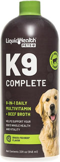 LIQUIDHEALTH K9 Complete Multivitamínico Líquido 8 en 1 para Perros - 946 ml