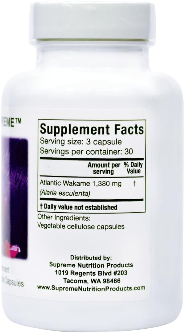Supreme Nutrition Alaria Supreme - 90 Cápsulas Vegetarianas de Wakame Atlántico Puro