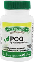 Health Thru Nutrition PQQ 20 mg Apoyo a la Biogénesis Mitocondrial - 30 Cápsulas Vegetales