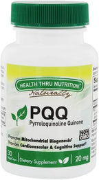 Health Thru Nutrition PQQ 20 mg Apoyo a la Biogénesis Mitocondrial - 30 Cápsulas Vegetales