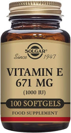 Solgar Vitamina E 670 mg (1000 UI), 100 Cápsulas Blandas