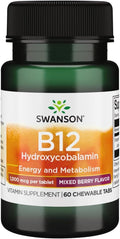 Swanson Supplemelts Vitamina B12 1000 mcg 60 Comprimibles