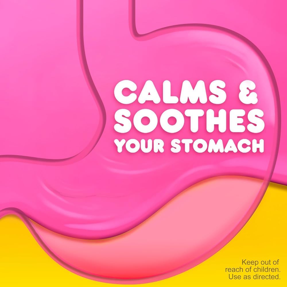 Pepto To Go Cereza Comprimidos Masticables, 12 unidades