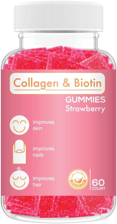 Safer Products Gominolas de Colágeno y Biotina – 60 unidades