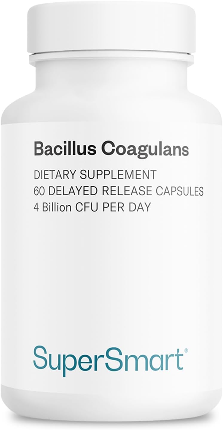 Supersmart Bacillus Coagulans Probiótico - 4.000M UFC - 60 Cápsulas de Liberación Retardada