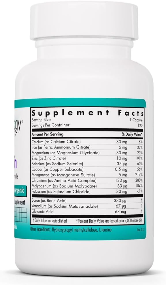NutriCology MultiMin - Essential Mineral Blend - 120 Vegetable Capsules