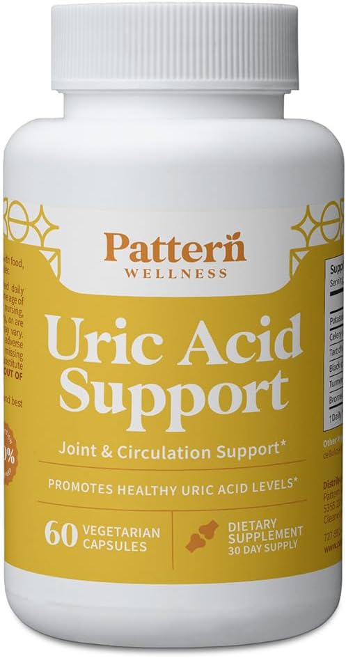 Pattern Wellness Uric Acid Support – Suplemento para el Equilibrio del Ácido Úrico – 60 Cápsulas Veganas