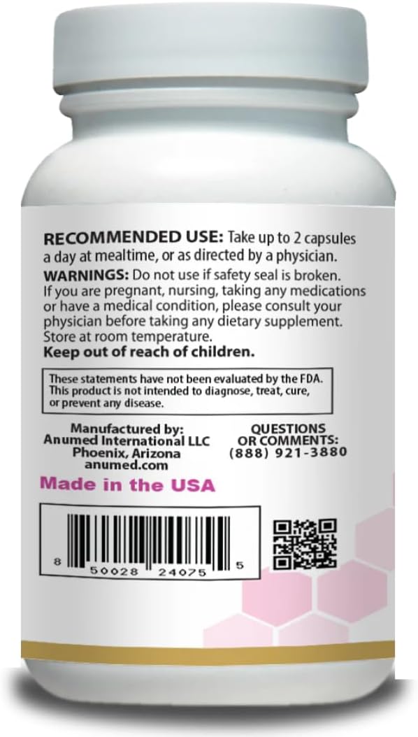 AnuMed Multivitamínico para Mujeres con Hierro, Vitamina D3, Magnesio, Complejo B y Apoyo Herbal - 60 Cápsulas