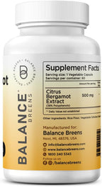 Citrus Bergamot 500mg, 60 Cápsulas Veganas - Suplemento Avanzado de Bergamota para el Metabolismo