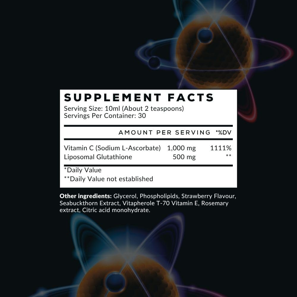 Intelligent Labs Glutatión Liposomal + Vitamina C, 500 mg + 1000 mg por dosis, 30 dosis, Sin Soja