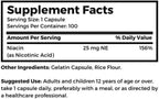 Dr Clark Niacina (Vitamina B3) 25 mg, 100 Cápsulas de Gelatina