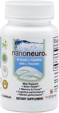 Biopharma Scientific NanoNeuro - Apoyo Cerebral con NAC 600mg y L-Theanine 200mg, 30 cápsulas