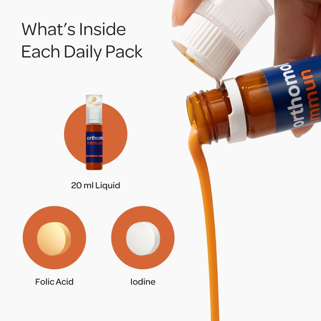 Orthomol Immun - Complemento Alimenticio para el Sistema Inmunitario con 25 Nutrientes, 30 Unidades