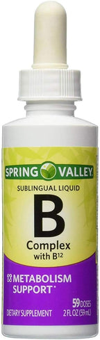 Complejo B en Gotas Sublinguales para Adultos con Vitamina B6, B12, Niacina, Riboflavina y Ácido Pantoténico