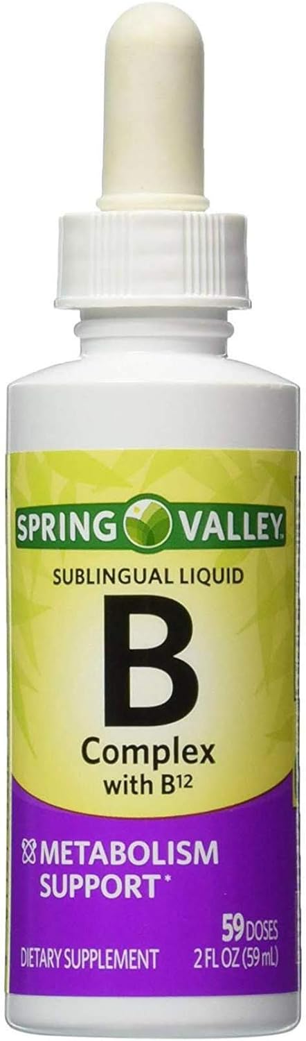 Complejo B en Gotas Sublinguales para Adultos con Vitamina B6, B12, Niacina, Riboflavina y Ácido Pantoténico