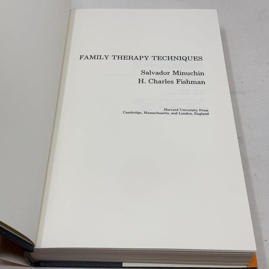 Family Therapy Techniques de Salvador Minuchin y H. Charles Fishman - Tapa dura