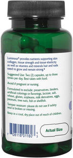 Vitanica Luminous, Complemento para Cabello, Piel y Uñas, Vegano, 60 Cápsulas