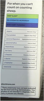 The Absorption Company Polvo para Dormir sin Melatonina - Calmante con Azafrán Liposomal, Magnesio y PharmaGABA, Sabor Limonada de Manzanilla, 7 sticks