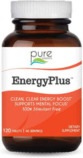 Energy Plus by Pure Essence - Suplemento de Energía Herbal Sin Cafeína - 120 Comprimidos