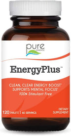 Energy Plus by Pure Essence - Suplemento de Energía Herbal Sin Cafeína - 120 Comprimidos