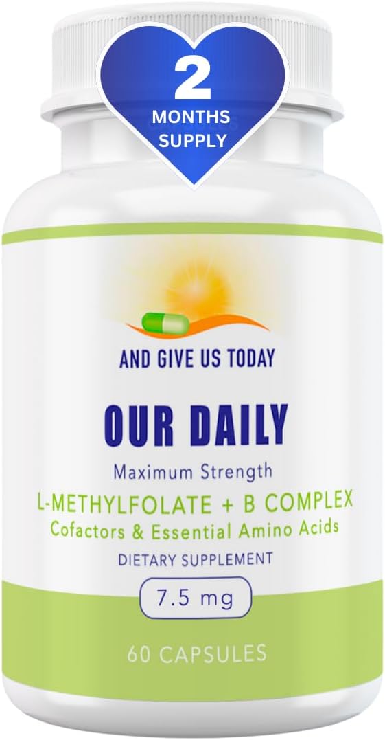 Our Daily Vites - Complejo B con L-Metilfolato, Metilcobalamina, B6 y Glicina (7.5mg) - 60 Cápsulas