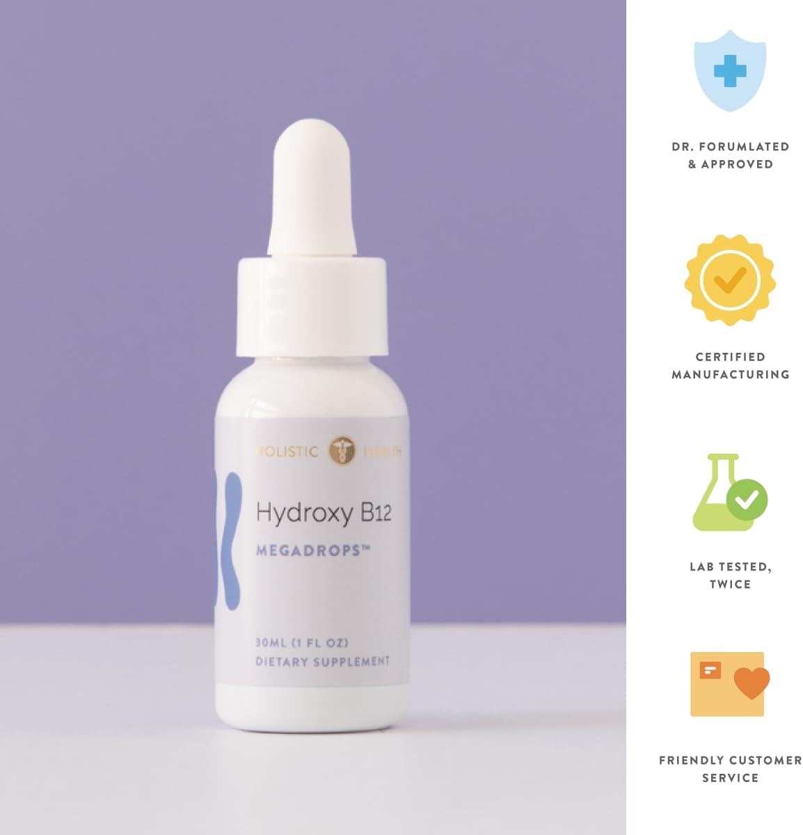 Hydroxy B12 MegaDrops - Vitamina B12 Líquida - 28 ml