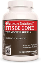 Remedy's Nutrition Itis Be Gone | 1000 mg, 60 Cápsulas Veganas | Complemento Alimenticio Herbal | Dos Meses de Suministro